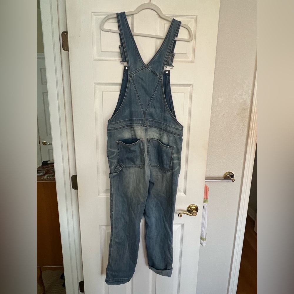 Denim Button-Up Women's Overalls - Picture 2 of 5